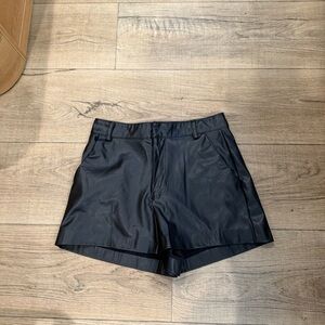 Zara Black High Waist Shorts with Structured Design Small